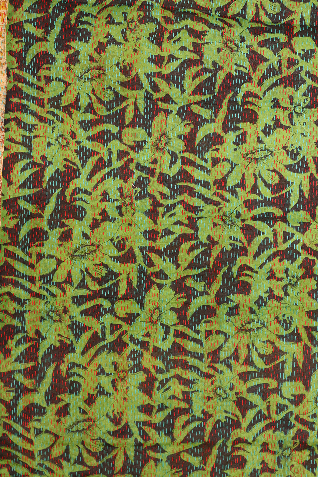 Sari kantha silk scarf 40*190 cm