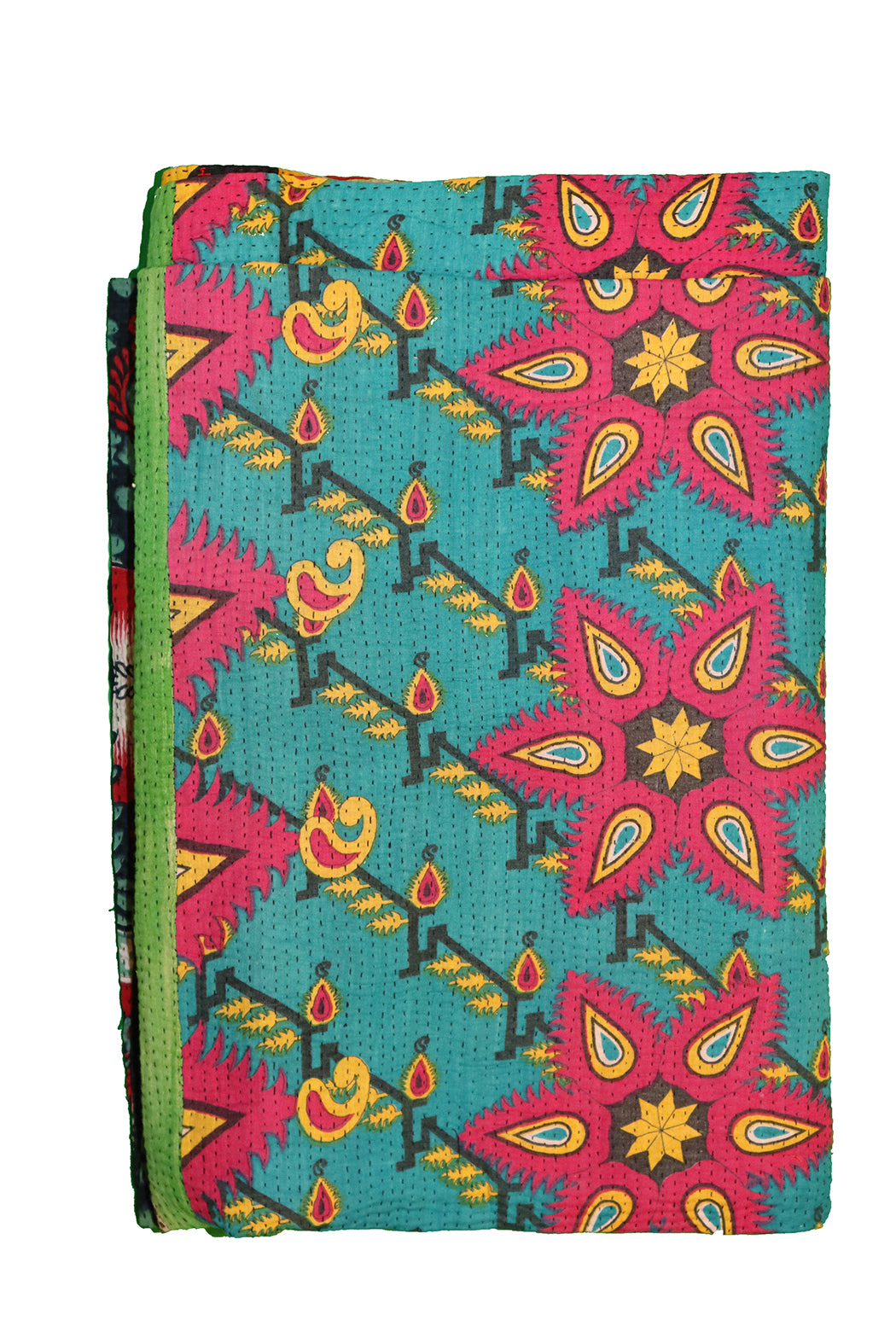 Kantha vintage throw approx 140x210 cm, cotton