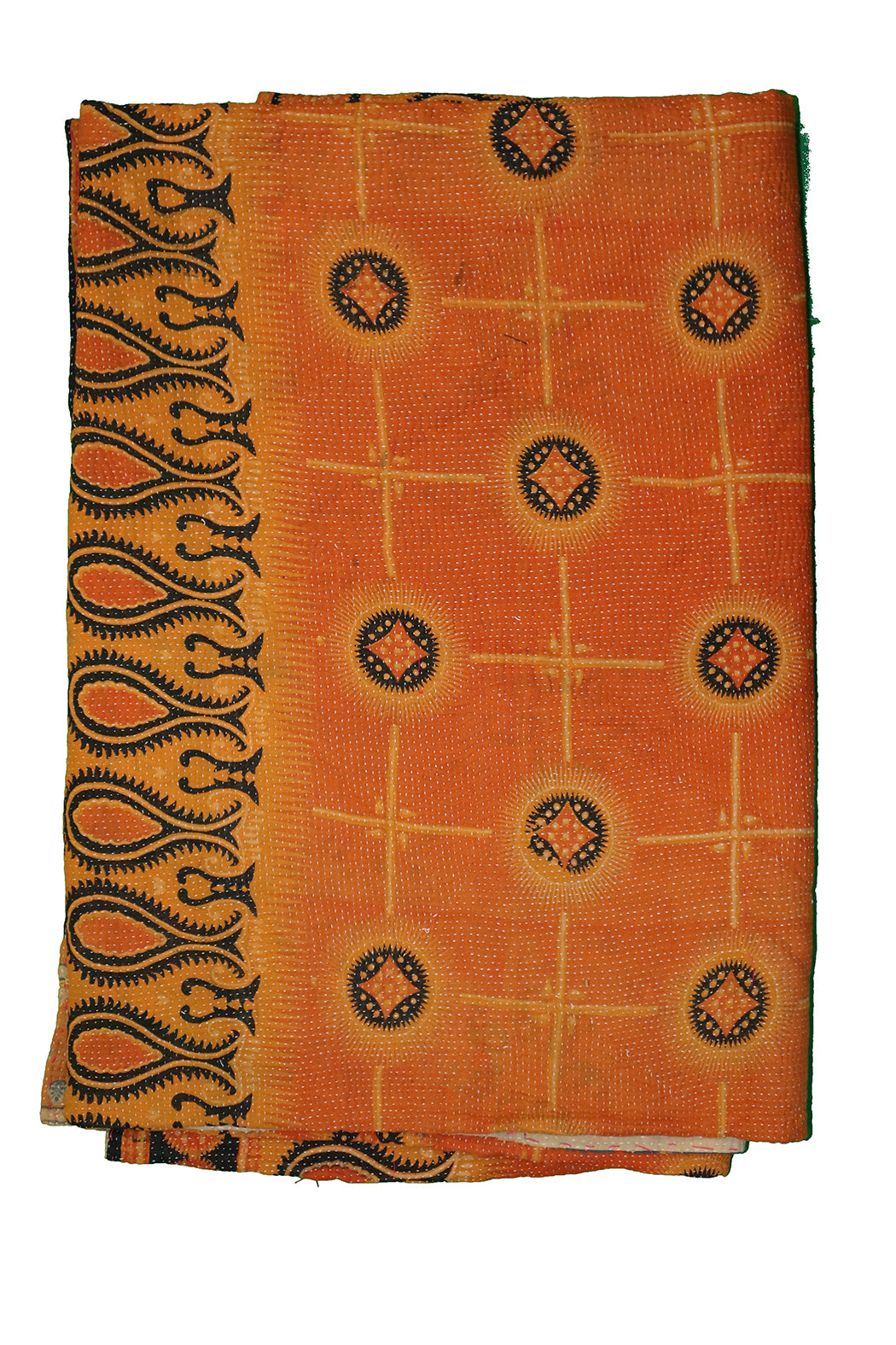 Recycled kantha vintage tæppe ca 140x210 cm, bomuld