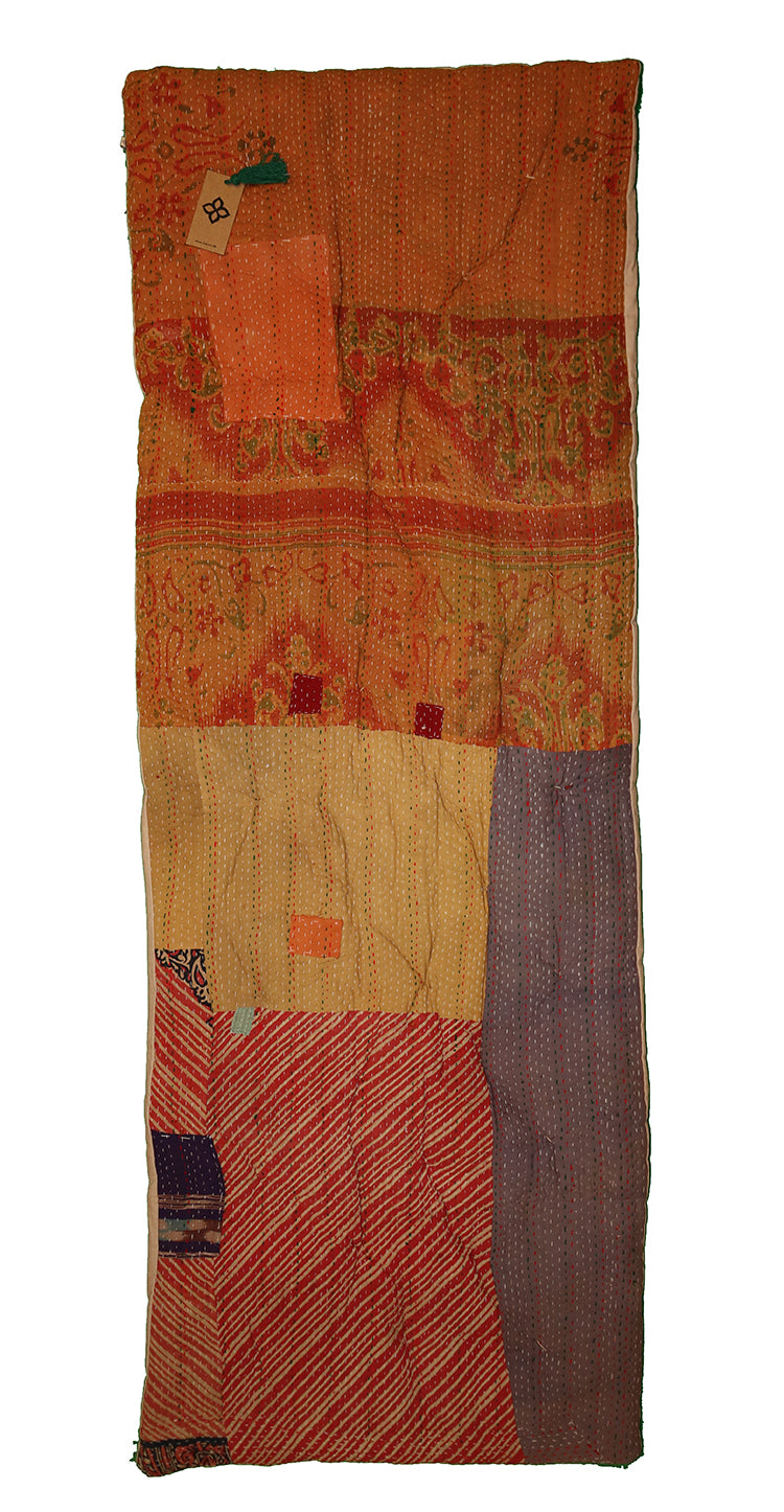 Kantha vintage rullemadras 65*180 cm bomuld