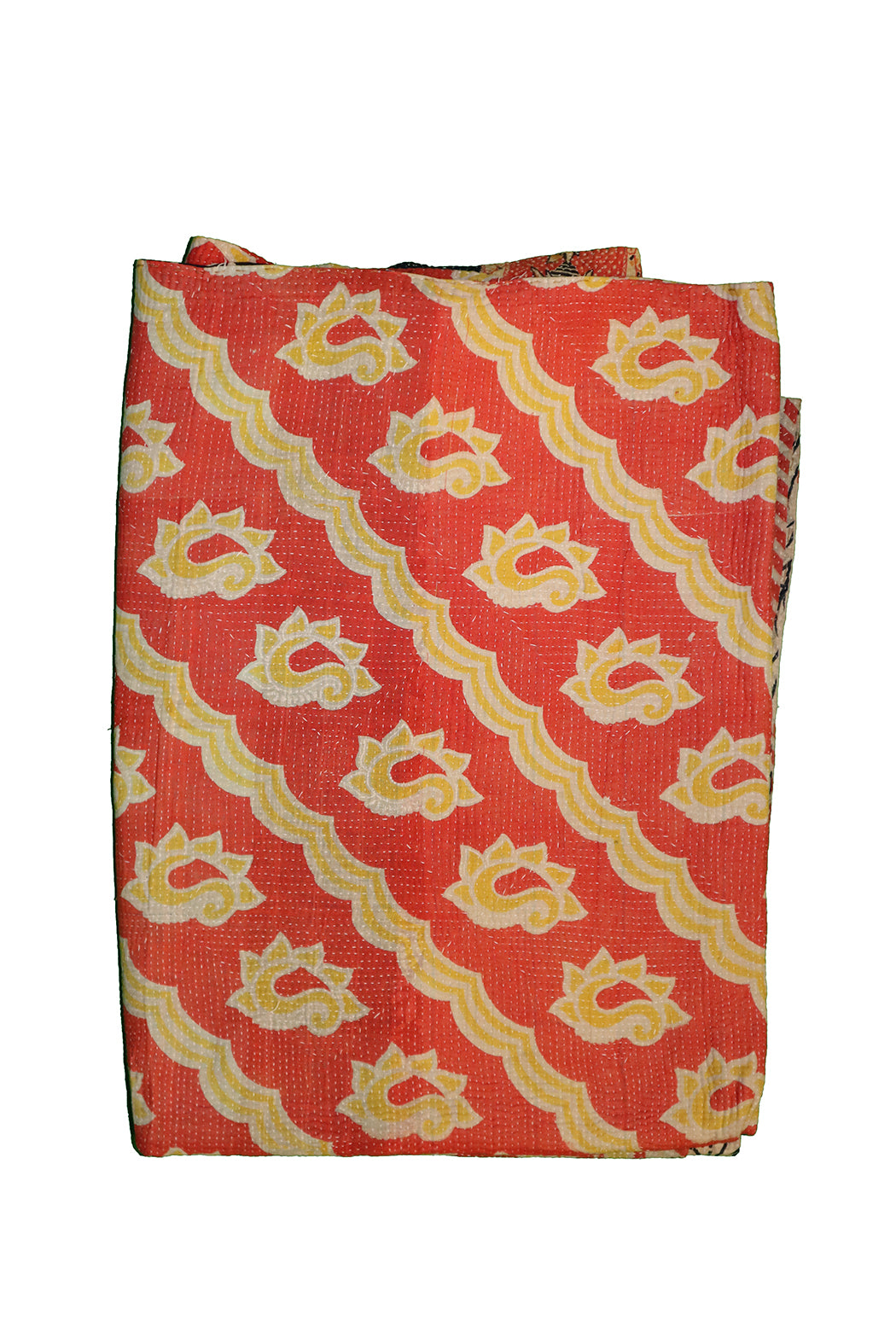 Kantha vintage tæppe ca 140x210 cm, bomuld