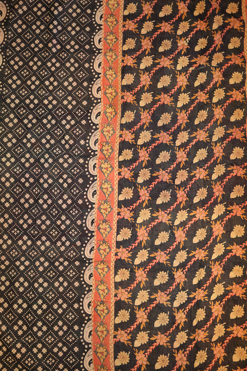 Recycled kantha vintage tæppe ca 140x210 cm, bomuld