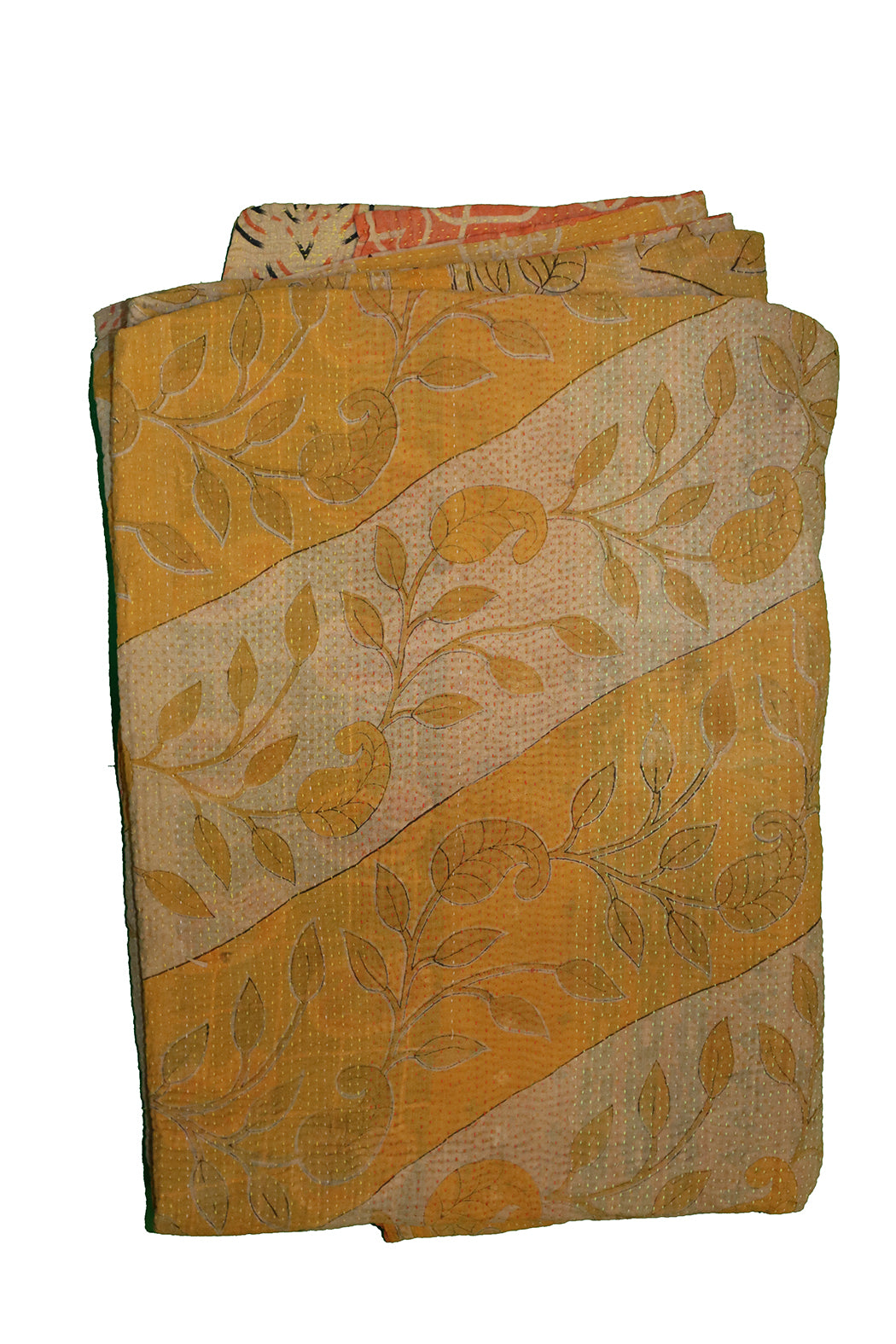 Kantha vintage tæppe ca 140x210 cm, bomuld
