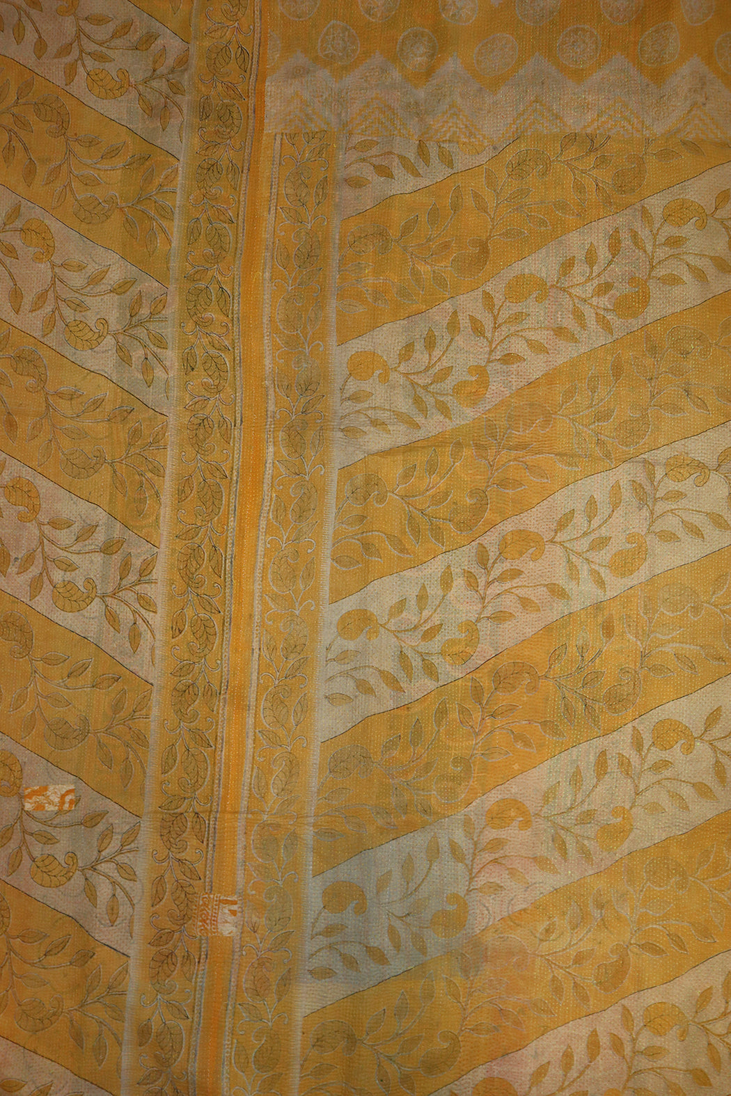 Kantha vintage tæppe ca 140x210 cm, bomuld