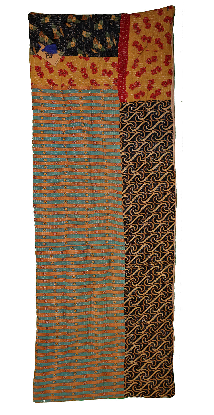 Kantha vintage rullemadras 65*180 cm bomuld