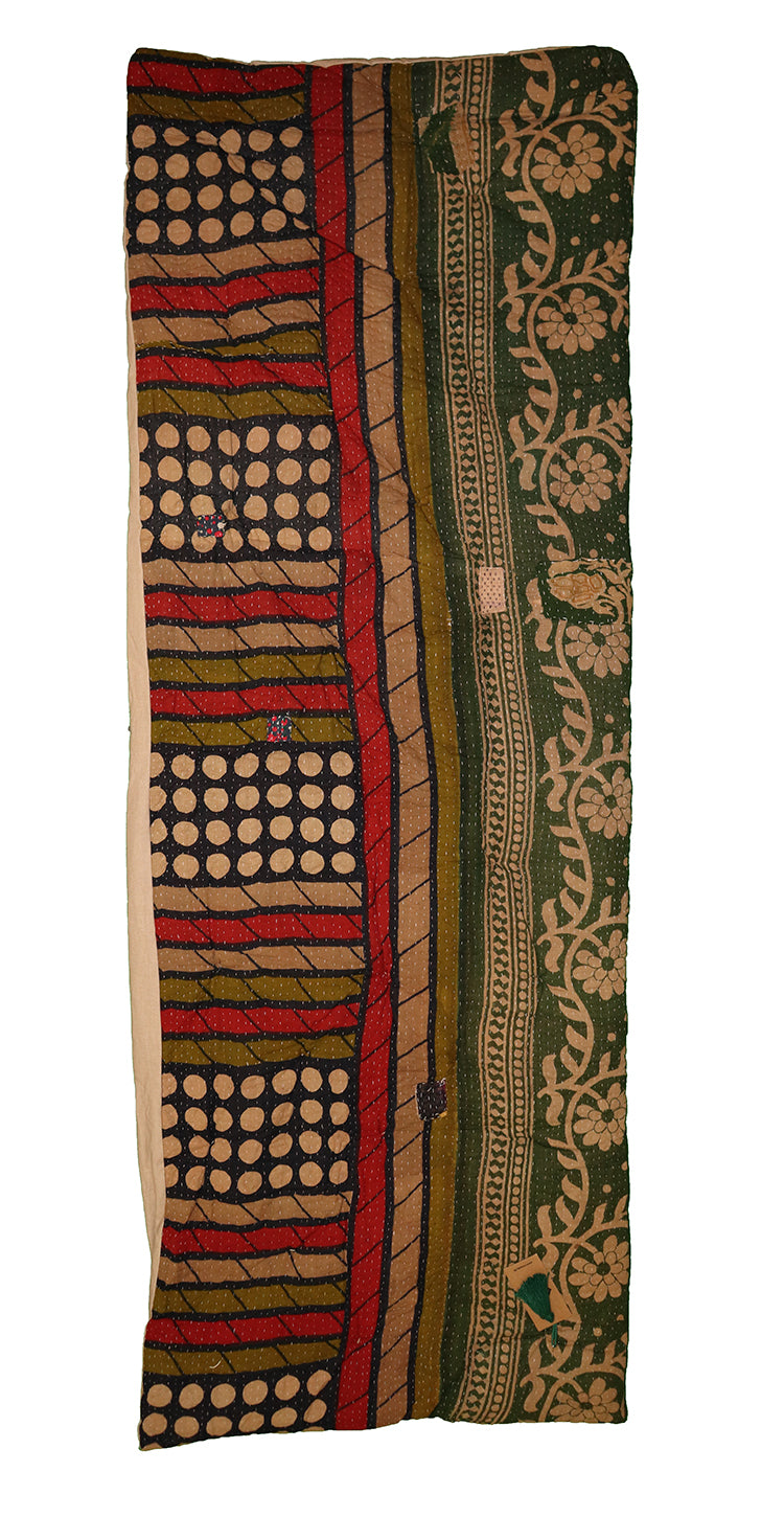 Kantha vintage rullemadras 65*180 cm bomuld