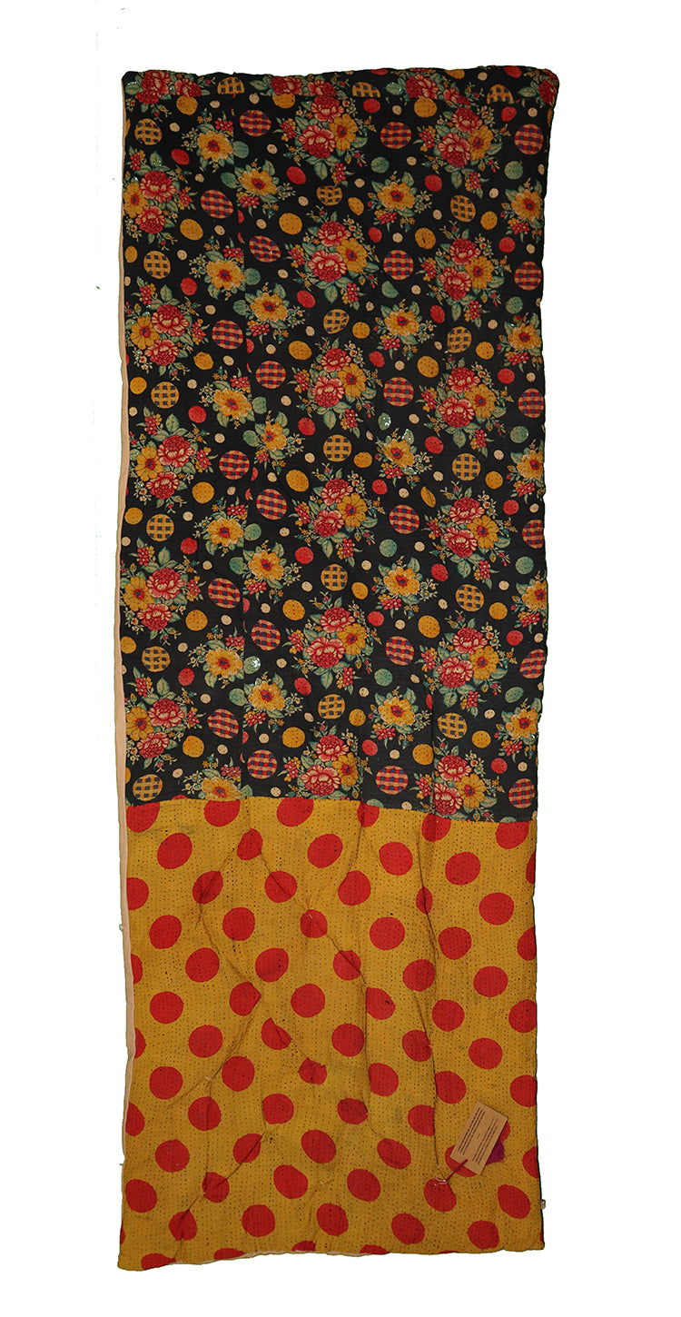 Kantha vintage rullemadras 65*180 cm bomuld