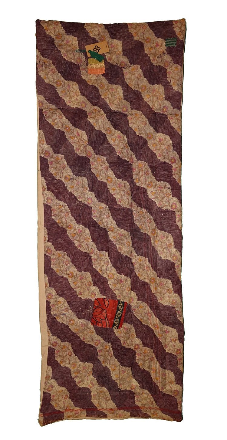 Kantha vintage rullemadras 65*180 cm bomuld