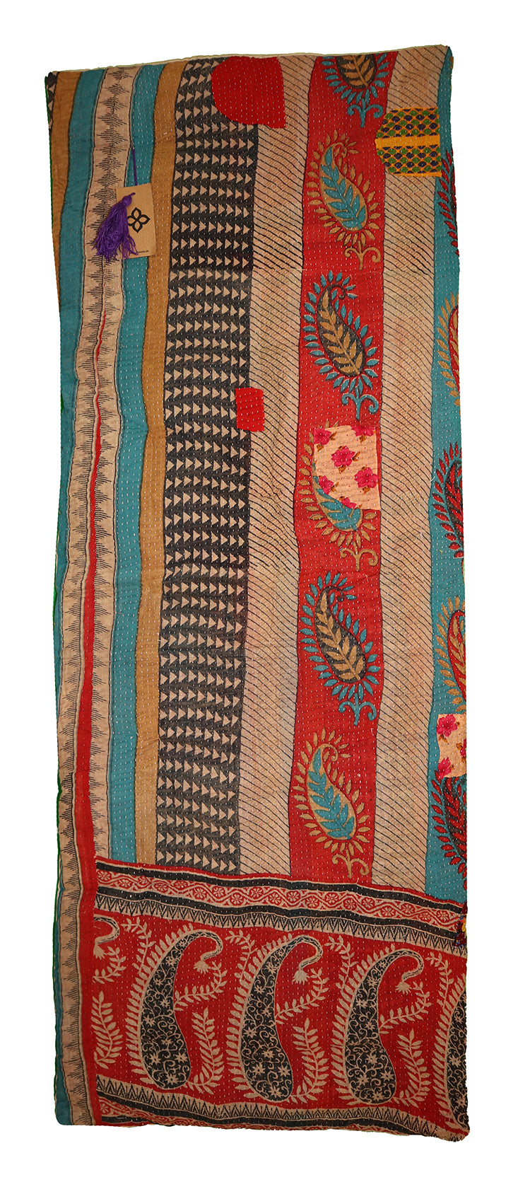 Kantha vintage rullemadras 55*150 cm bomuld