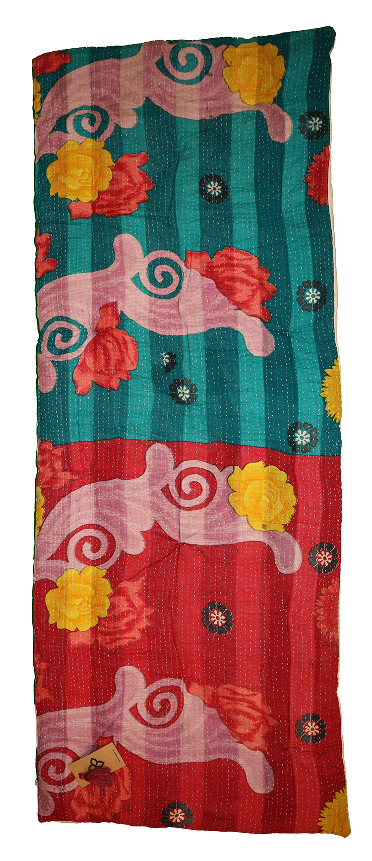 Kantha vintage rullemadras 55*150 cm bomuld