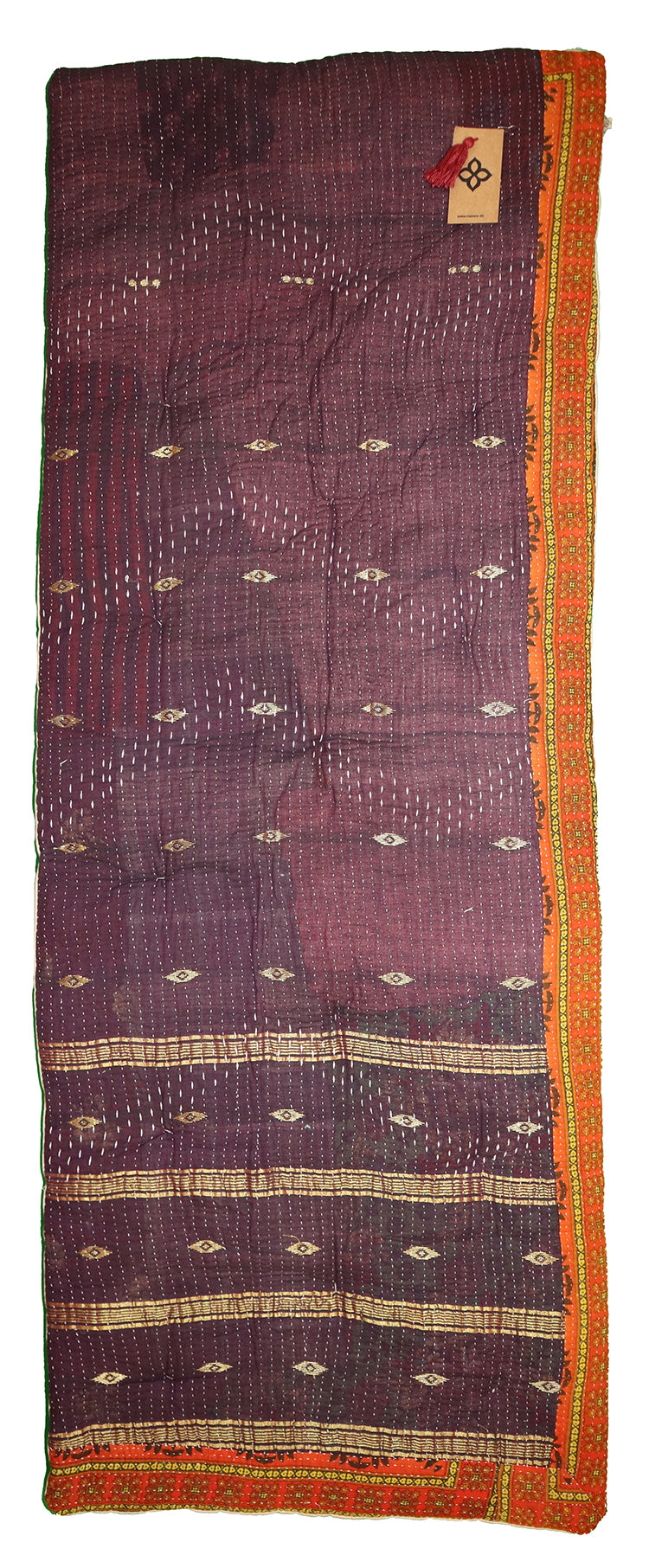 Kantha vintage rullemadras 55*150 cm bomuld