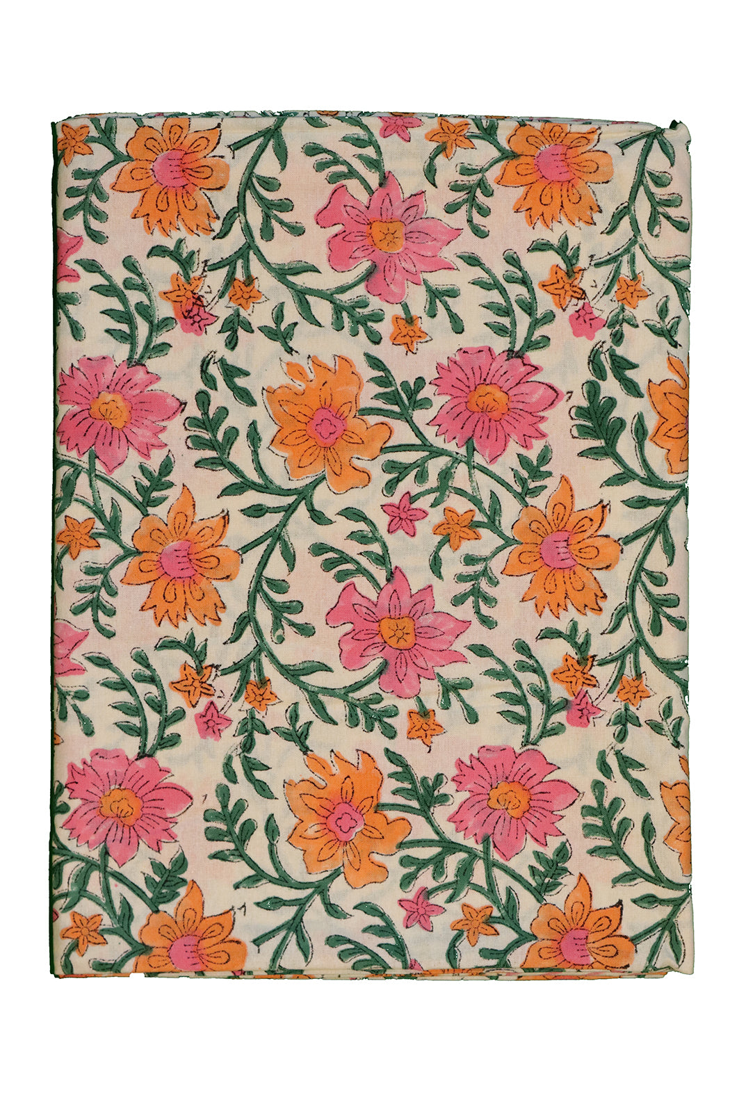 Tischdecke mit Blockdruck, 150 x 220 cm, Baumwolle