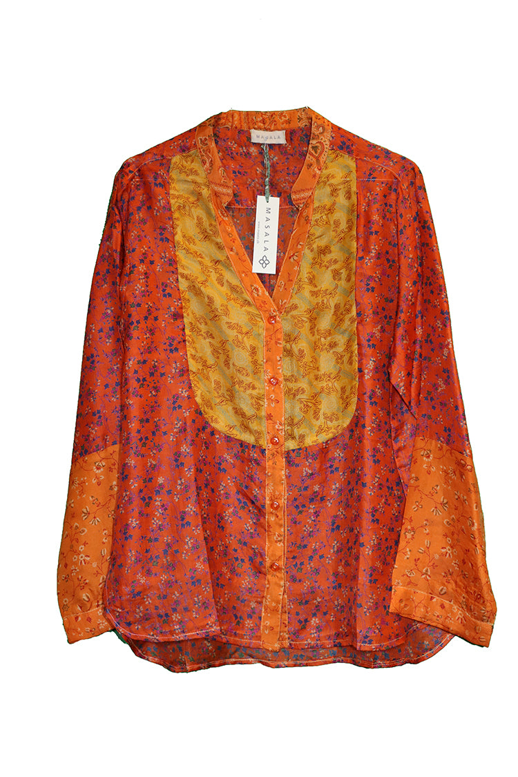 Better vintage sari silke skjorte