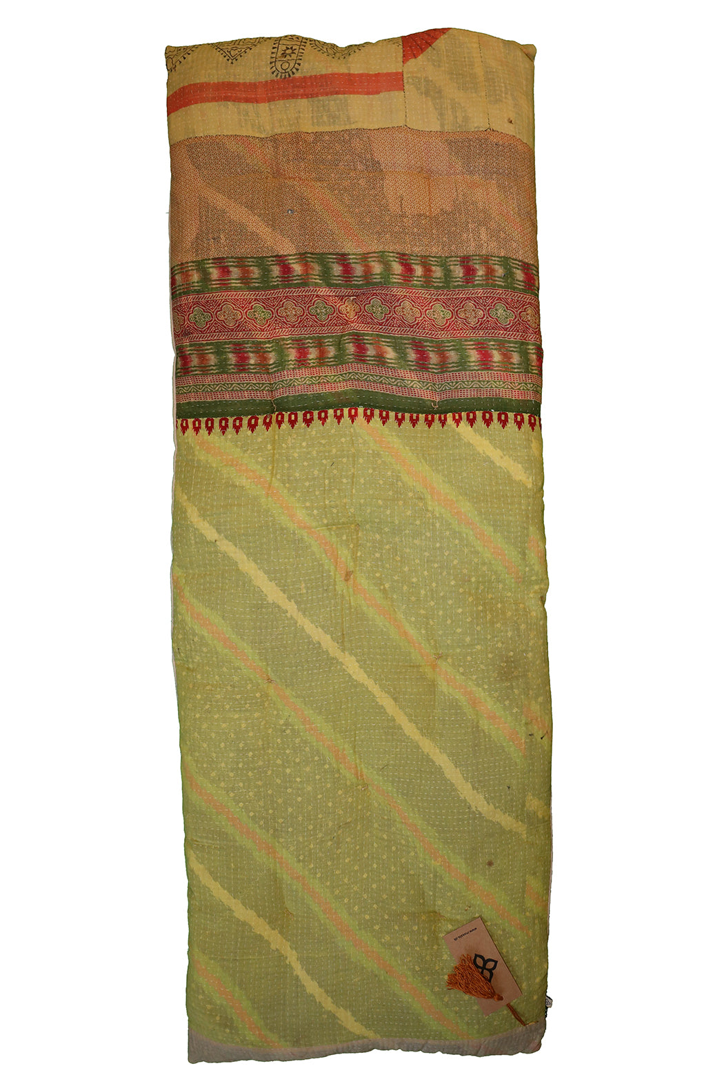 Kantha vintage bænkhynde 45*120 cm bomuld