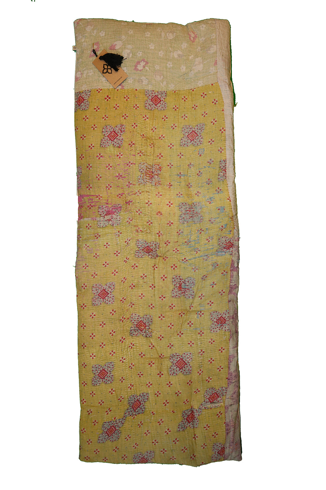 Kantha vintage bænkhynde 45*120 cm bomuld