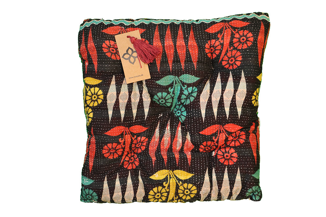 Kantha vintage hynde 40*40 cm bomuld