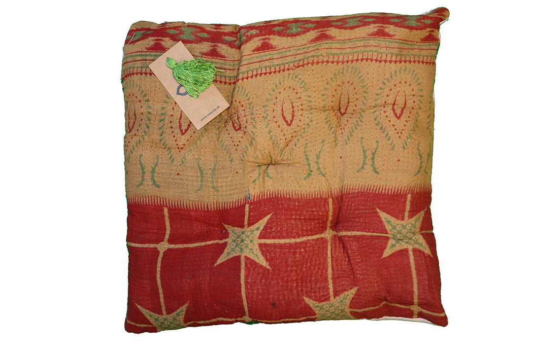 Kantha vintage hynde 40*40 cm bomuld