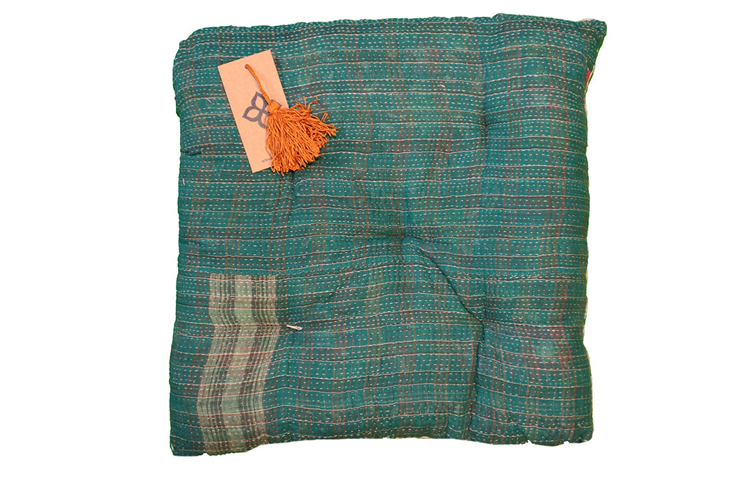 Kantha vintage hynde 40*40 cm bomuld
