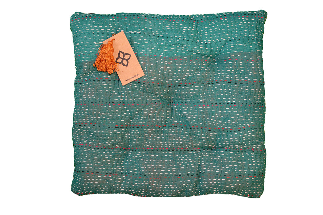 Kantha vintage hynde 40*40 cm bomuld