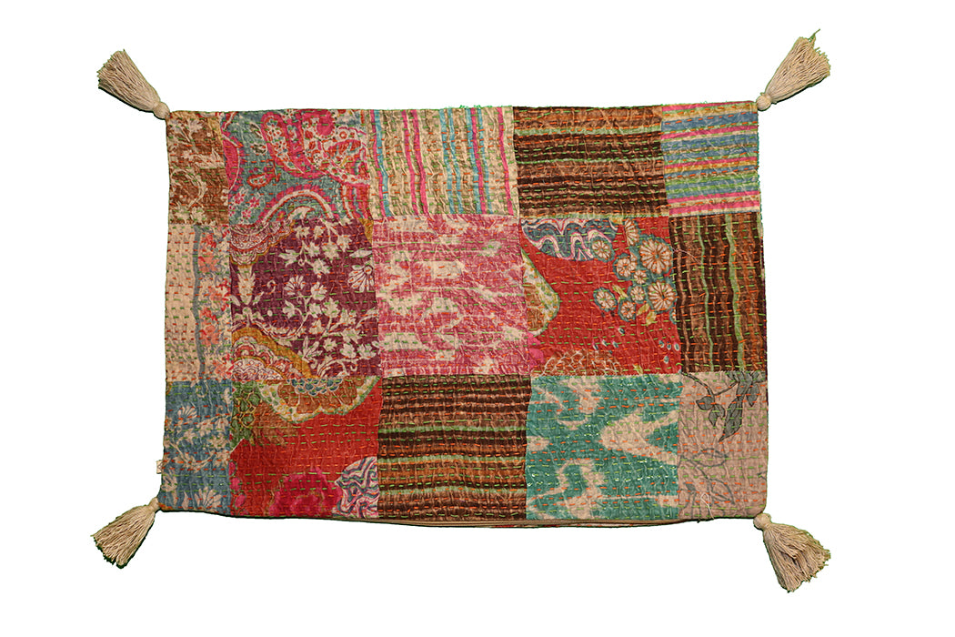Kantha Stonewash-Kissen 40*60 cm, Baumwolle