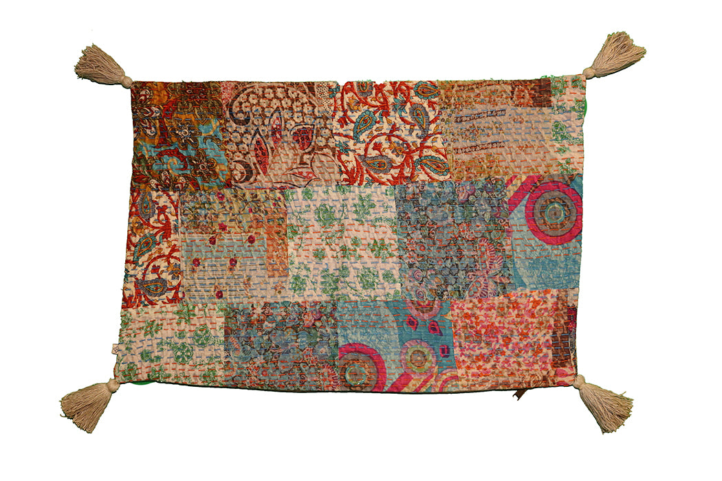Kantha Stonewash-Kissen 40*60 cm, Baumwolle