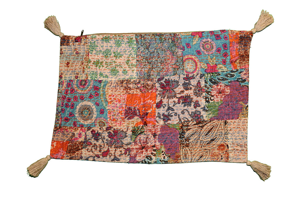 Kantha Stonewash-Kissen 40*60 cm, Baumwolle