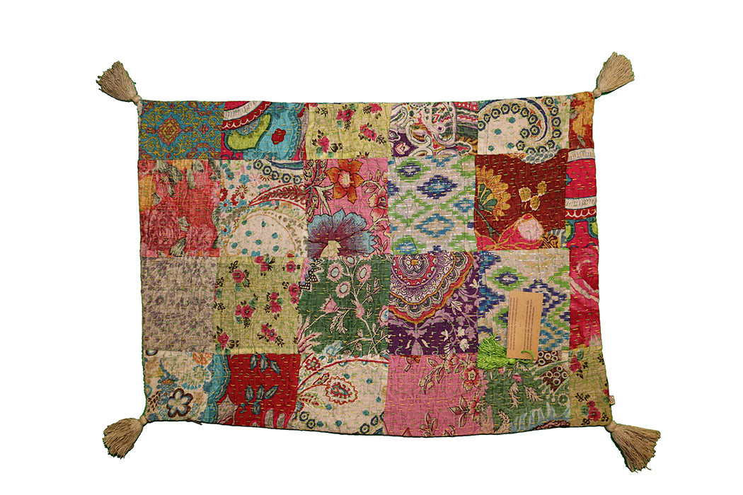 Kantha Stonewash-Kissen 50*70 cm, Baumwolle