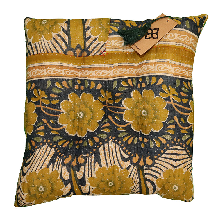 Kantha vintage hynde 40*40 cm bomuld