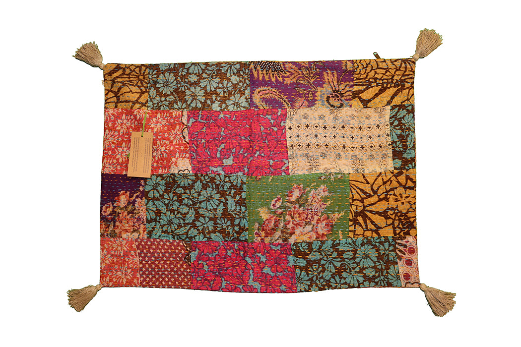 Kantha Stonewash-Kissen 50*70 cm, Baumwolle