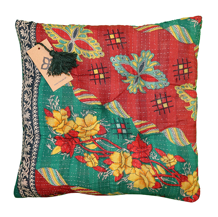 Kantha vintage hynde 40*40 cm bomuld