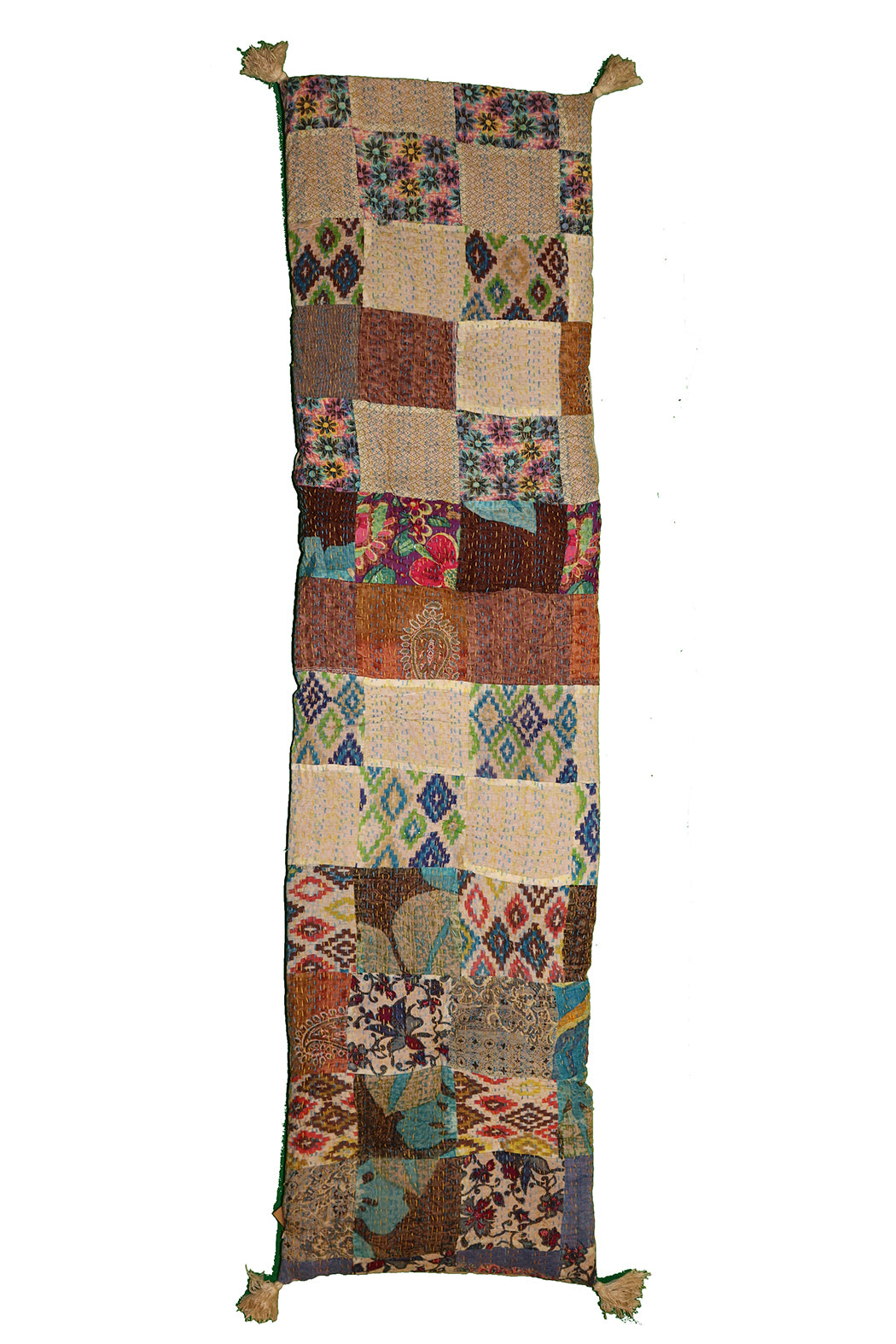 Kantha stonewash bænkhynde – Blød Bomuld | 45x180 cm | MASALA
