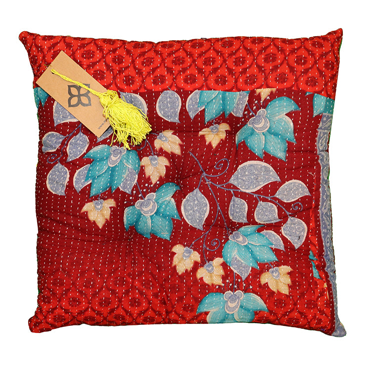 Kantha vintage hynde 40*40 cm bomuld