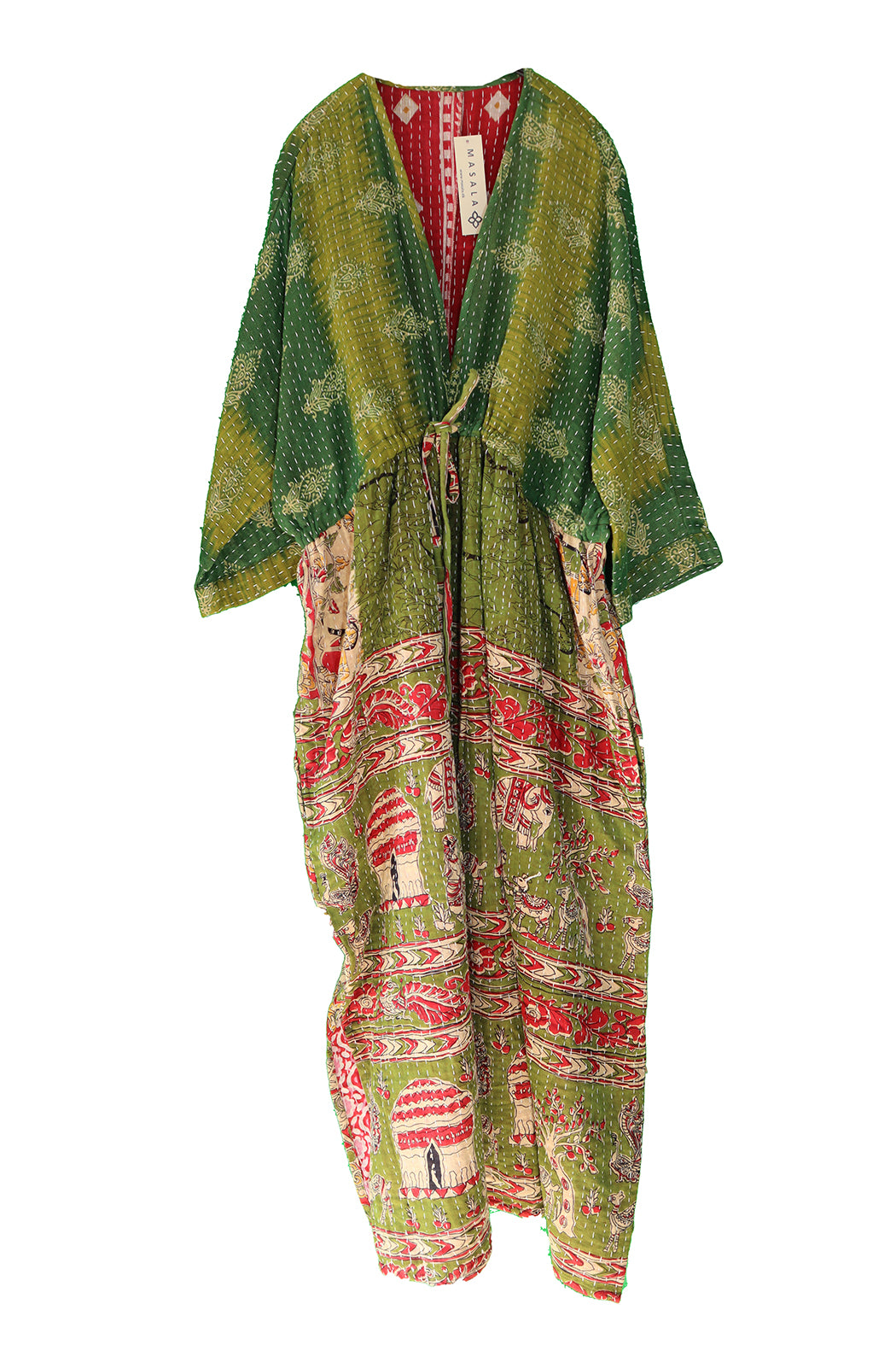 Ulrika Kantha langes Baumwollkleid, Einheitsgröße