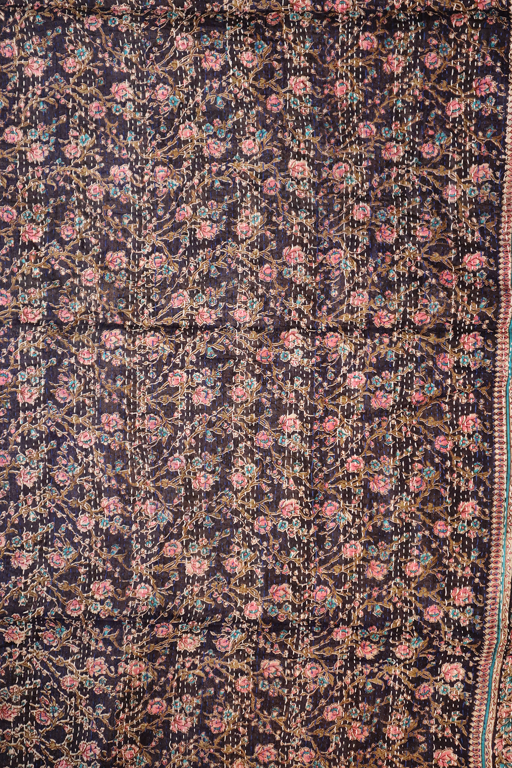 Sari-Kantha-Seidenschal 40*190 cm