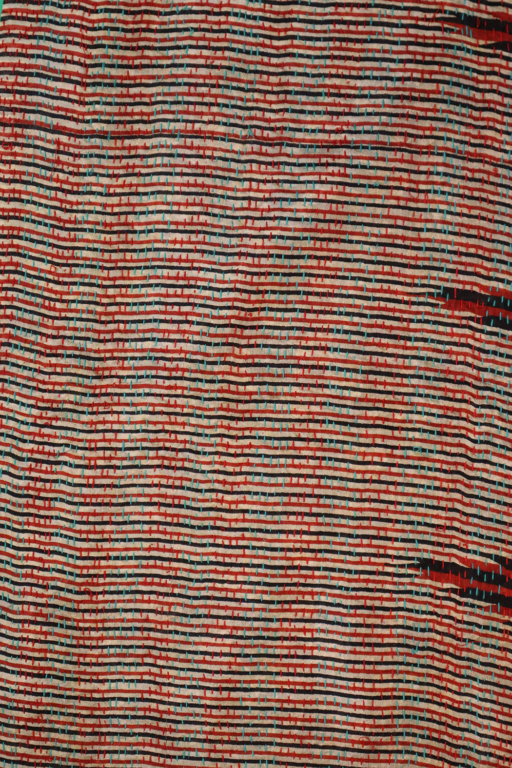 Kantha silketørklæde – Recycled Vintage Sari | 40x190 cm | MASALA