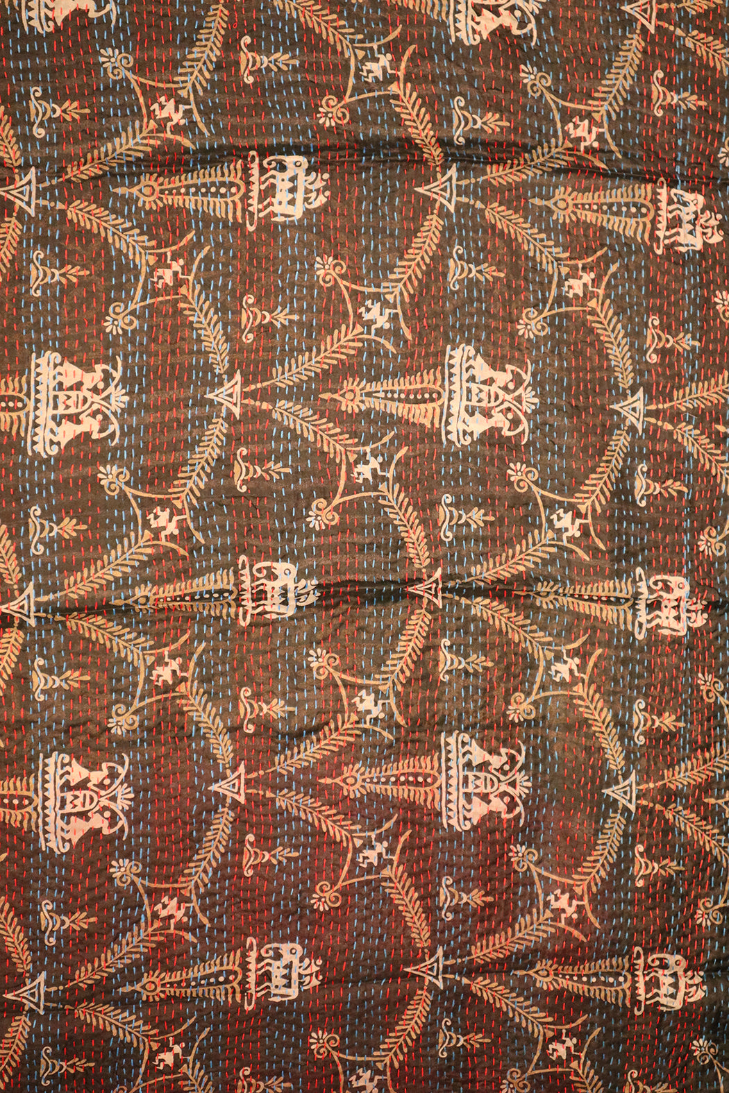 Sari-Kantha-Seidenschal 40*190 cm