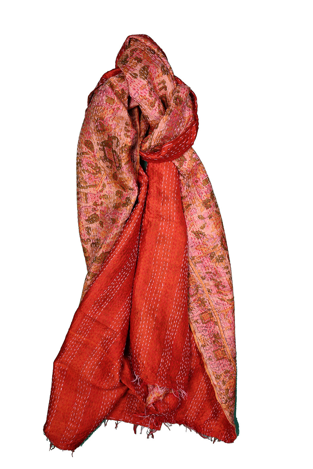 Sari-Kantha-Seidenschal 40*190 cm