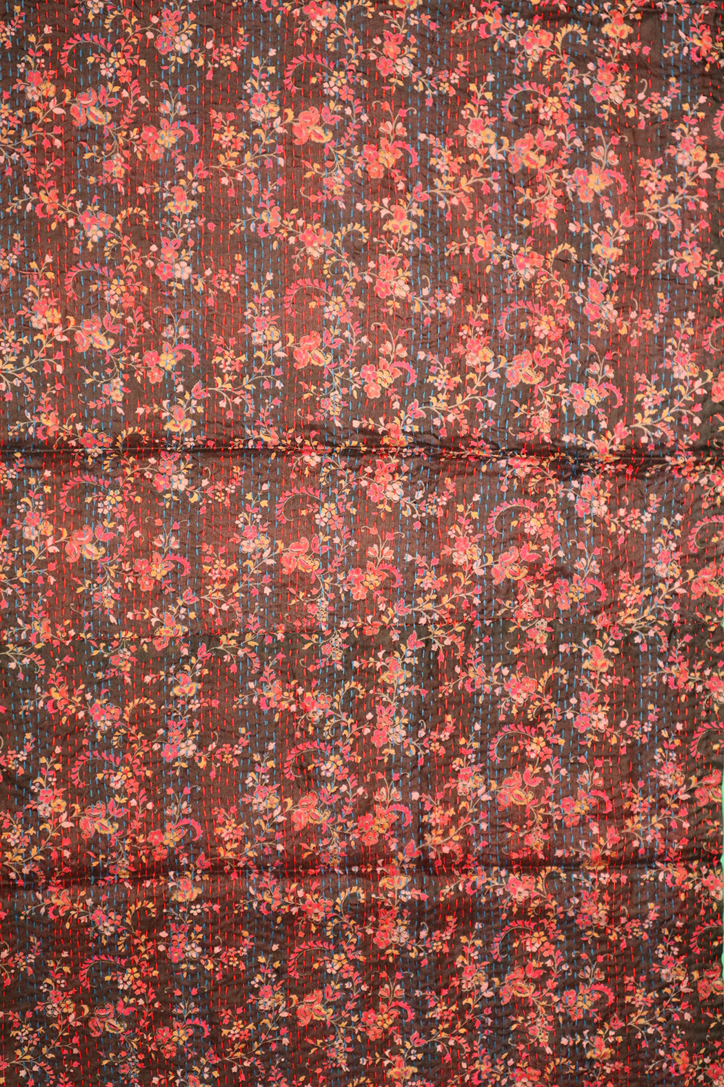 Sari kantha silk scarf 40*190 cm