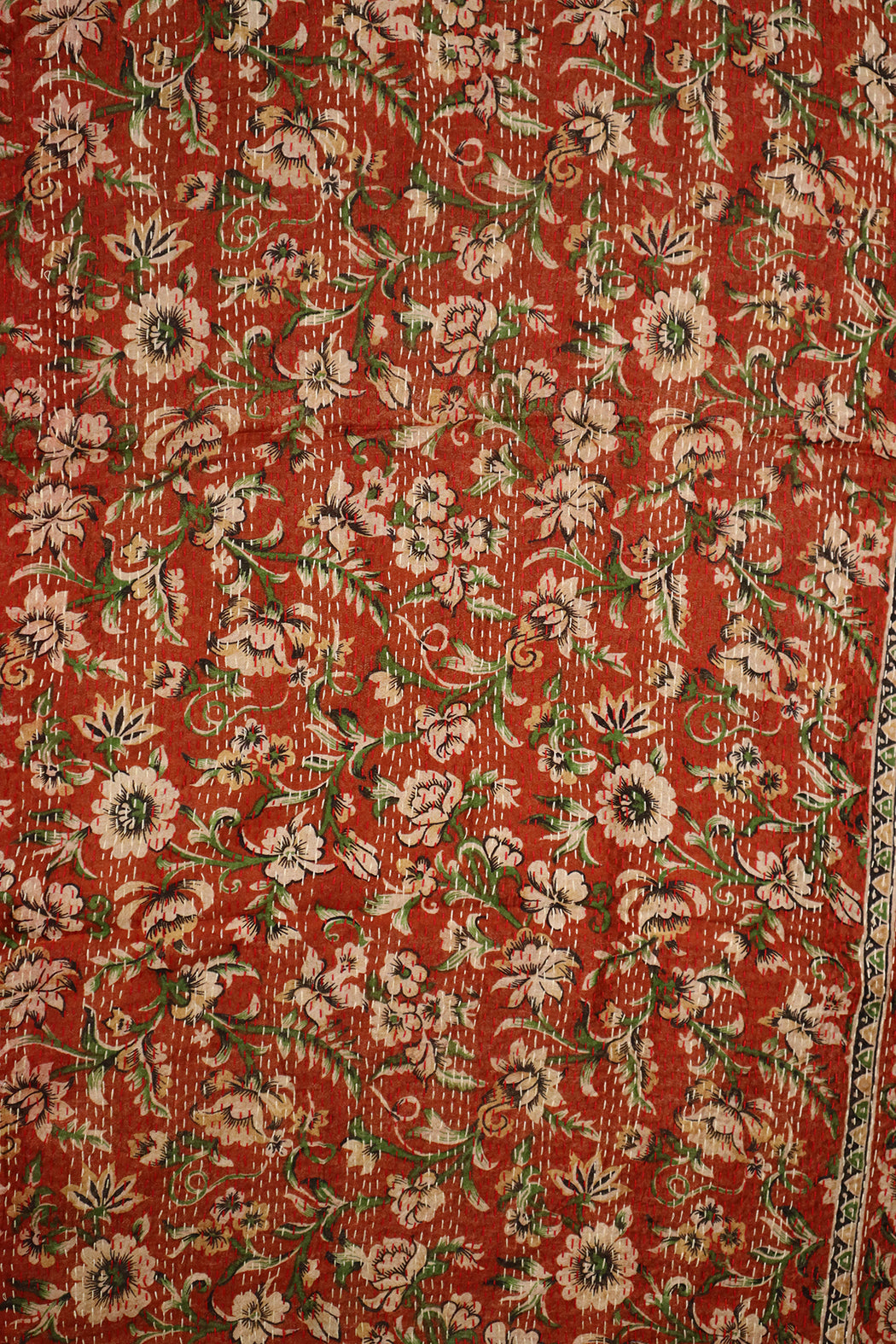 Sari kantha silk scarf 40*190 cm