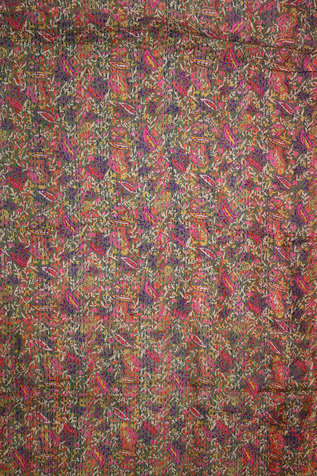Sari kantha silk scarf 40*190 cm