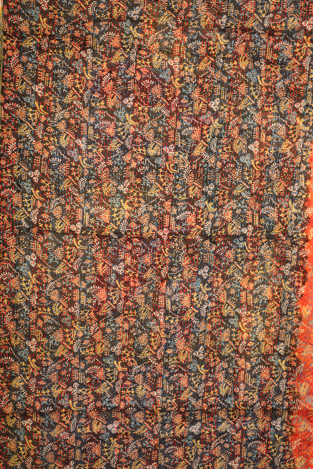 Sari kantha silk scarf 40*190 cm