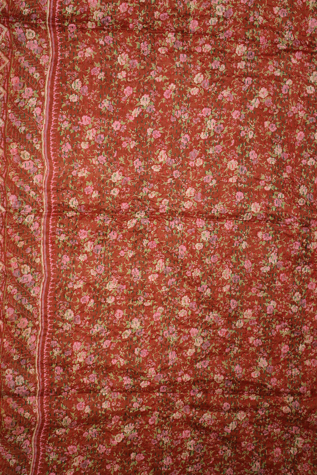 Sari kantha silk scarf 40*190 cm