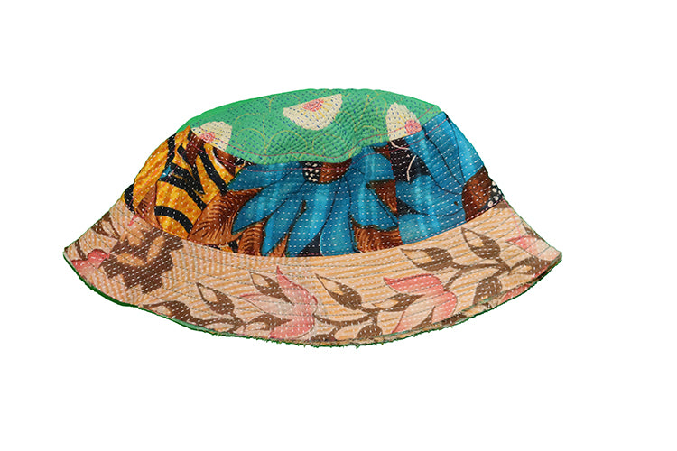 Sari kantha bucket hat