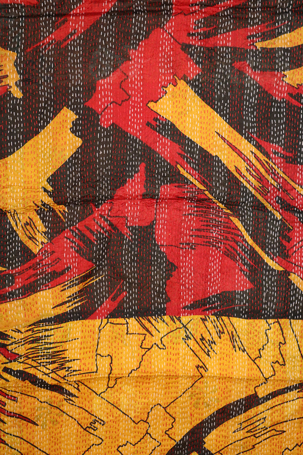 Sari kantha silk scarf 40*190 cm