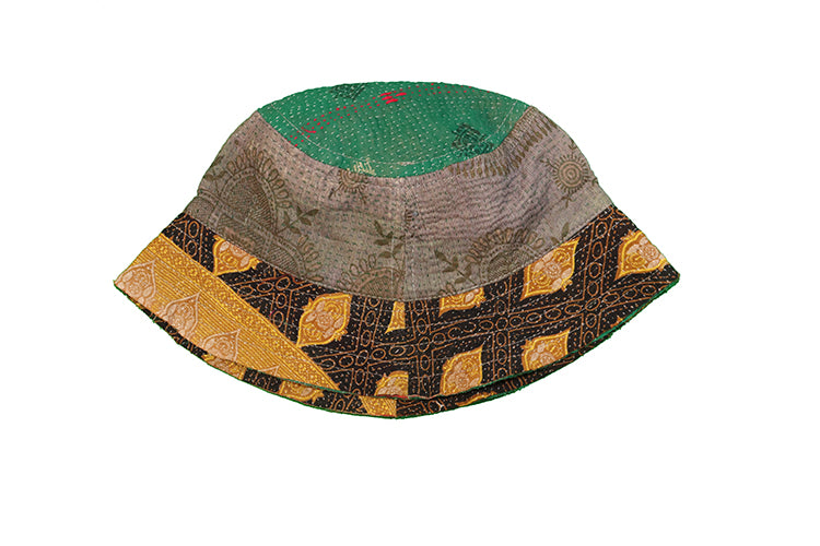 Sari kantha bucket hat