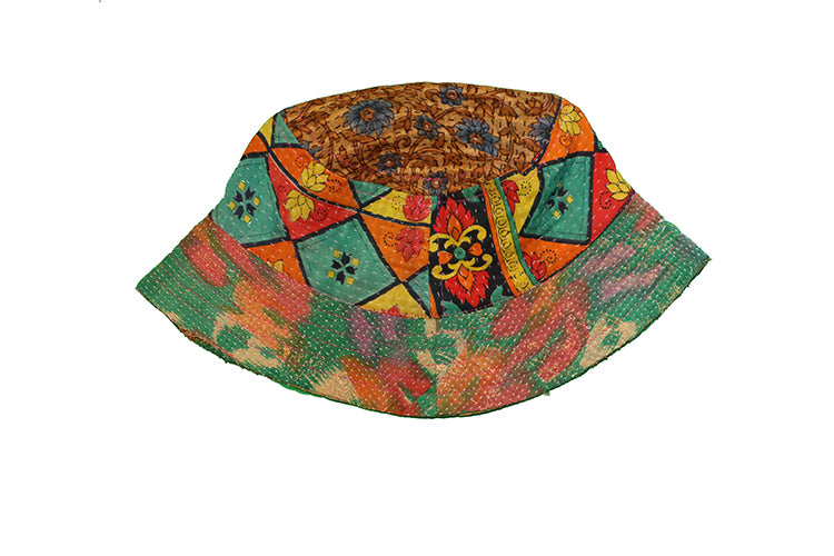 Sari kantha bucket hat
