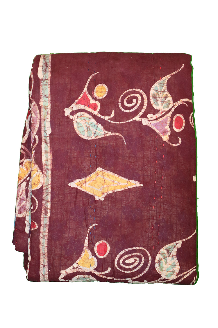 Vintage sari quilt, cotton 140x200 cm