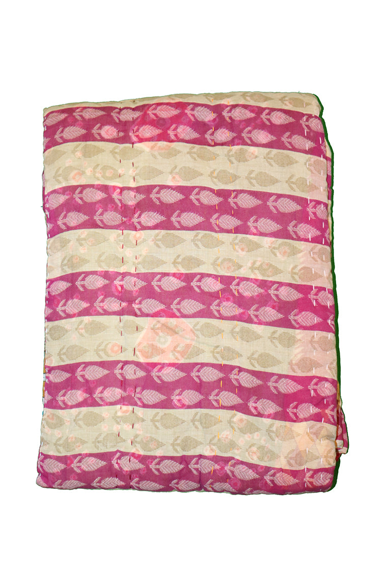 Vintage sari quilt , bomuld 140x200 cm