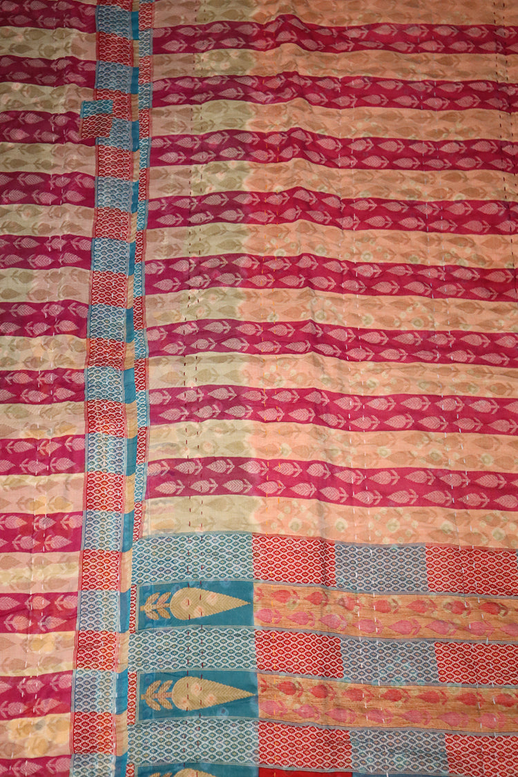 Vintage sari quilt , bomuld 140x200 cm