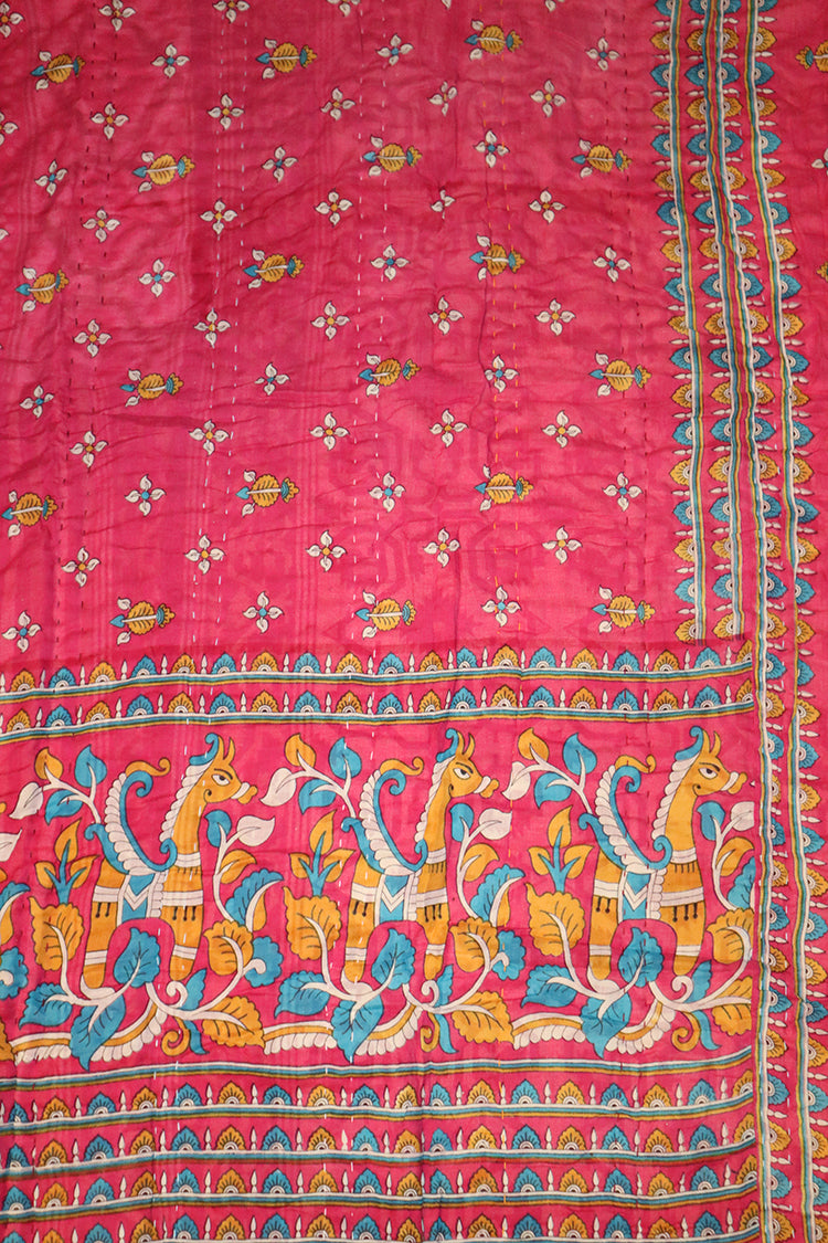 Vintage sari quilt, cotton 140x200 cm